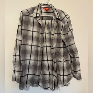 Joe Fresh Gray Plaid Button-Down Shirt